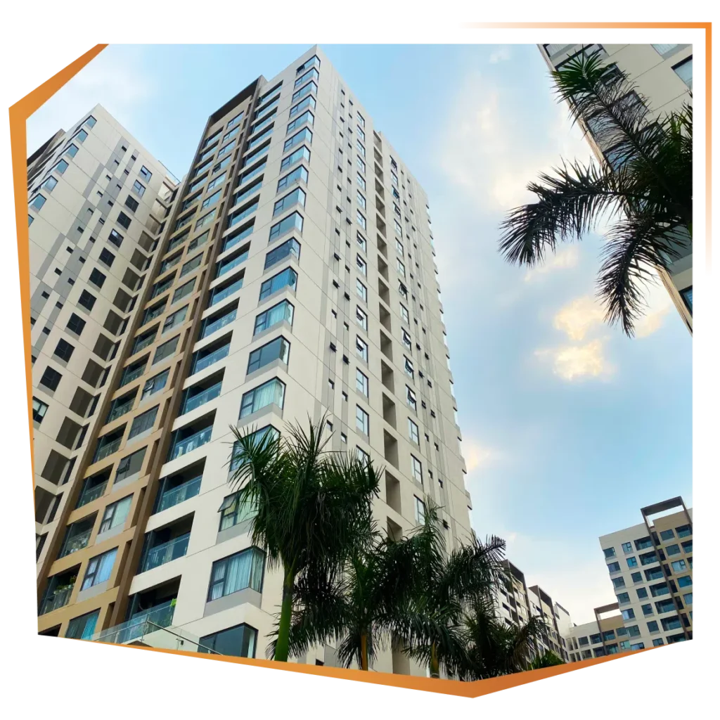 Không gian sống rợp bóng cây xanh tại các tòa tháp Akari City