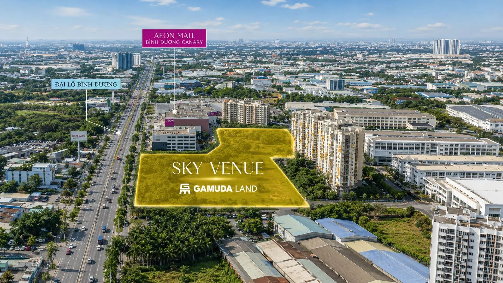 Vị trí dự án Norton Park Gamuda ngay mặt tiền Quốc lộ 13